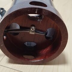 【極希少/美品】樺細工 桜皮細工 テーブルランプ H20cm くさ忠製 和風 間接照明 LED付の画像