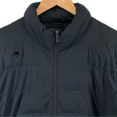 美品 DESCENTE GOLF デサント ゴルフ ブランドロゴ 秋冬 AW ダウンジャケット ポリエステル ブラック メンズ 0 フルジップアップアウター　ゴルフウェア【古着】【中古】の画像