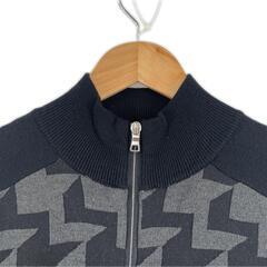 美品 St Andrews セントアンドリュース ブランドロゴ 秋冬 AW ブルゾン アクリル/ウール ブラック メンズ M ゴルフウェア【古着】【中古】の画像