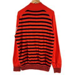 美品 Ampasy アンパスィ ブランドロゴ 秋冬 AW 長袖ニット アクリル/ウール オレンジ メンズ L ニットアウター　ハーフジップニット【古着】【中古】の画像