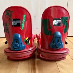 FLUX スノーボード ビンディング レッド　赤　市松模様の画像