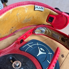 FLUX スノーボード ビンディング レッド　赤　市松模様の画像
