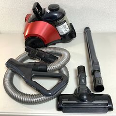 東芝 掃除機 サイクロン VC-J13 2014年製 動作確認済み 除菌 清掃済み ブラシ フィルター 水洗い済み キャニスター TOSHIBA mの画像