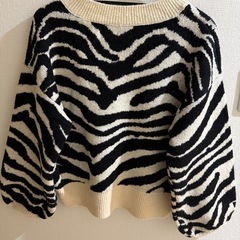 ゼブラ柄ニットの画像