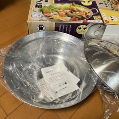 【未使用品】ステンレス製　ちゃんこ鍋　28cmの画像
