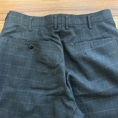 グレー チェック柄 スラックス【サイズ76】の画像