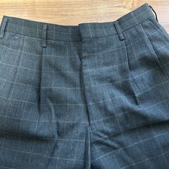 グレー チェック柄 スラックス【サイズ76】の画像