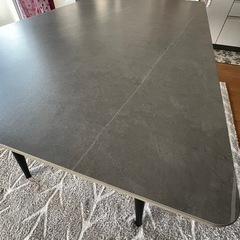 大理石調 ダイニングテーブル 椅子なし 美品の画像