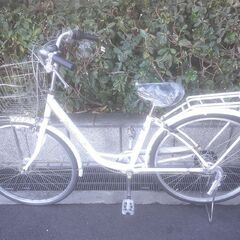 整備済み中古自転車　26インチ　税別￥10.800-　外装６段　LEDオートライト　ホワイト1119の画像