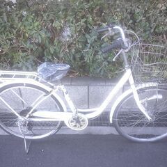 整備済み中古自転車　26インチ　税別￥10.800-　外装６段　LEDオートライト　ホワイト1119の画像
