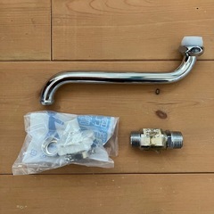 ポリエチレン管内径20mm用　継手2個と5K 3/4ゲートバルブ1個　 配管部材　水道部材　DIYの画像