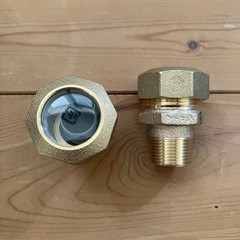 ポリエチレン管内径20mm用　継手2個と5K 3/4ゲートバルブ1個　 配管部材　水道部材　DIYの画像