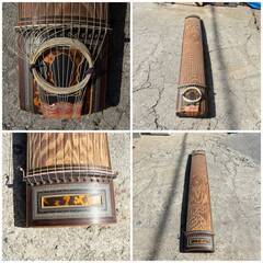 【❗️✨アンティーク和楽器✨❗️】和琴（13弦） 螺鈿風装飾付き✨簡易清掃・現状品✨❗️の画像