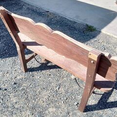 【B426】木製ベンチ　お庭に　カントリー　2人掛け　　の画像