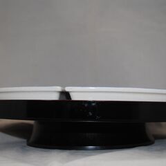 [1736] とみなが 四日市 ばんこ焼 回転オードブル 30cm 陶器 花柄の画像