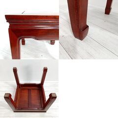 唐木家具/ 花梨無垢/ カリン/ サイドテーブル/ 花台/ 飾り台/ 盆栽台/ 高級/ 唐木/ 飾り台/ 天然木/ レトロ/ 和モダン　C0EY0115の画像
