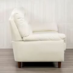 新品同様　ヤマダオリジナル［3人掛］ソファ 「YS130012IV」幅209 合成皮革アイボリー 色の画像