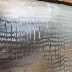 レトロ ガラス戸 木製 すりガラス 建具 インテリア DIYに　/UJ-1384 1Fの画像