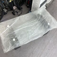 未使用品！ ガラステーブル ローテーブル 幅120×奥行60×高さ41cm センターテーブル ガラス天板 札幌市手稲区の画像