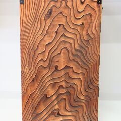 焼杉 整理箱 4段 24x36x20cm 未使用品 G-2515の画像