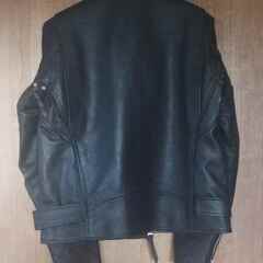 ■新品未使用■高級タイプ・本革ジャンバー・バックギャザー＆袖の付け根にギャザー付き・室内試着済み■の画像