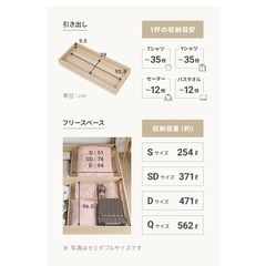 ベッド　ベッドフレーム　セミダブルの画像