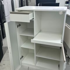 ★リユースのサカイ千葉中央店★  レンジ台 ホワイト H111×D40×W75 クリーニング済み TC5444の画像