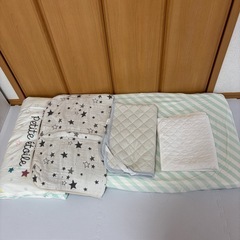 サンデシカ ぜんぶ洗える ミニベビー布団セット パステルエトワール8点セットの画像