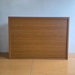 未使用訳あり キッチンカウンター ダイニング　キッチンボード レンジボード 幅120.5cm ナチュラル 引戸 引き出し 間仕切り キッチン収納の画像