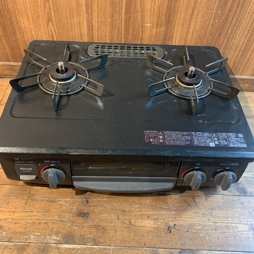 Rinnai ガスコンロ　KG35NBK 黒色　2口タイプ