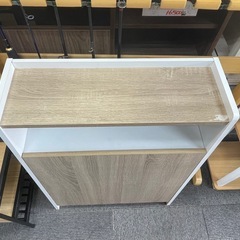 【リサイクルサービス八光】幅63㎝　アイリスオーヤマ　 ウッドペールストッカー ウォームホワイト/ライトナチュラル WPS-630 15L×2の画像