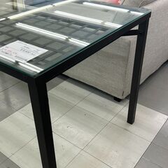 ★リユースのサカイ千葉中央店★  ガラステーブル ブラック H76×D78×W150 クリーニング済み TC5449の画像
