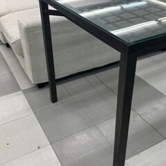 ★リユースのサカイ千葉中央店★  ガラステーブル ブラック H76×D78×W150 クリーニング済み TC5449の画像