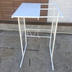 JM20451S)☆お値下げ ゴミ箱上ラック /伸縮式レンジラック 山善  幅40-55×奥行45.5×高さ85 cm 中古品【取りに来られる方限定】の画像