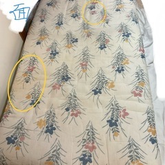 敷布団　S 100✖️191✖️h5cm   ベージュに花柄の画像