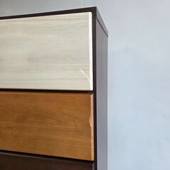 未使用訳あり ナチュラル ブラウン 桐 タンス 収納家具 木製 整理たんす 洋服ダンス チェスト 衣装ケース ローチェストの画像