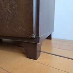 未使用訳あり ナチュラル ブラウン 桐 タンス 収納家具 木製 整理たんす 洋服ダンス チェスト 衣装ケース ローチェストの画像