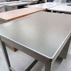 ※カギ欠品 UCHIDA 片袖 事務机 幅106×奥行73×高さ73.5㎝ グレー系 オフィスデスク オフィス家具 ウチダ 苫小牧西店の画像