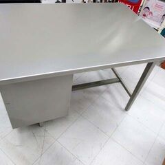 ※カギ欠品 UCHIDA 片袖 事務机 幅106×奥行73×高さ73.5㎝ グレー系 オフィスデスク オフィス家具 ウチダ 苫小牧西店の画像