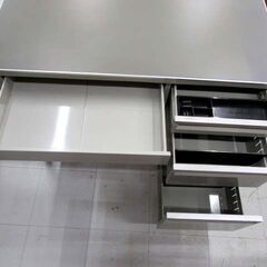 ※カギ欠品 UCHIDA 片袖 事務机 幅106×奥行73×高さ73.5㎝ グレー系 オフィスデスク オフィス家具 ウチダ 苫小牧西店の画像