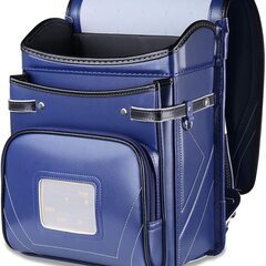 【新品】男の子ランドセル ベーシック&ボーイ 高級合皮 大容量 軽量 6年保証 全国送料無料 スクールバック 小学生通学カバン ネイビー/ブラック②の画像