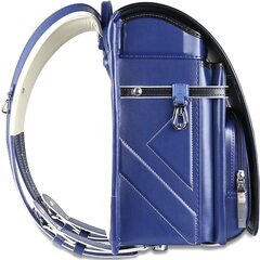 【新品】男の子ランドセル ベーシック&ボーイ 高級合皮 大容量 軽量 6年保証 全国送料無料 スクールバック 小学生通学カバン ネイビー/ブラック②の画像