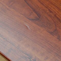 デスク 幅90×奥45×高72cm ブラウン系 収納ラック付き アイアンフレーム 作業机  札幌市 清田区 平岡の画像