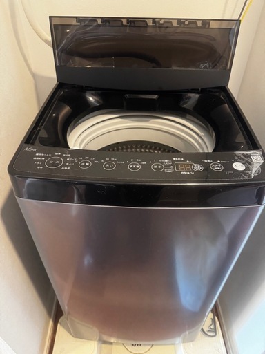 【美品】4.5kg 洗濯機 くろ黒