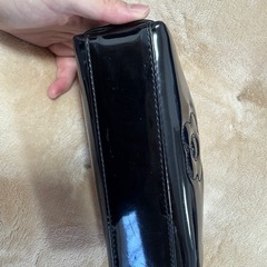 MARY QUANT 黒 フラワー型ジッパー 筆箱 スクエアペンケース　筆箱 筆記用具ケースの画像