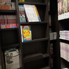 ニトリ　大型　飾れるディスプレイ扉付きスライド書棚の画像