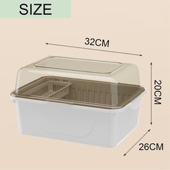 Asdays 哺乳瓶 ラック 【哺乳瓶から離乳食グッズまで】 収納ボックス 乾燥 ほこり防止 衛生的 カバー付き 乾燥 持ち運び便利 大容量 の画像