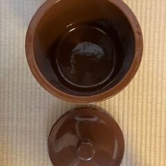 常滑焼「久松」５号（未使用）、３号　蓋付飲食物容器の画像