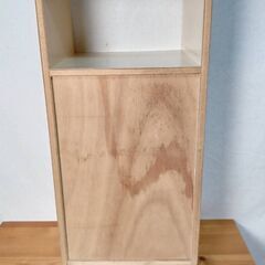 【B429】木製　収納棚　電話台　昭和レトロ　高さ74㎝　現状品の画像