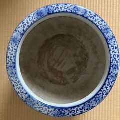 火鉢（直径35cm、高さ27cm）、灰、炭少量ありの画像